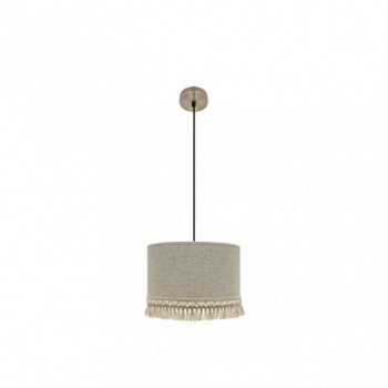 Distribuidor - Lâmpadas Diversas | Colgantes Moderno | COLGANTE VERA 1XE27 CUERO/BEIS REGX40X40 CM Ref: 186494014